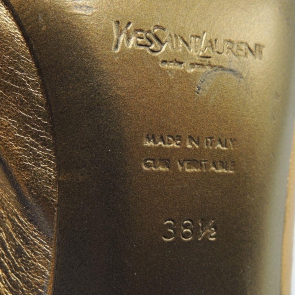 YSL Vintage Gold Slingback - Picture 8 of 11